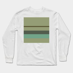 An amazing merge of Soldier Green, Beige, Grey/Green, Greyish Teal and Gunmetal stripes. Long Sleeve T-Shirt